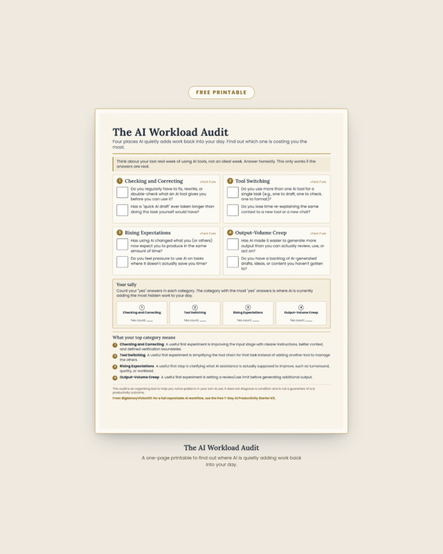 The AI Workload Audit free printable preview