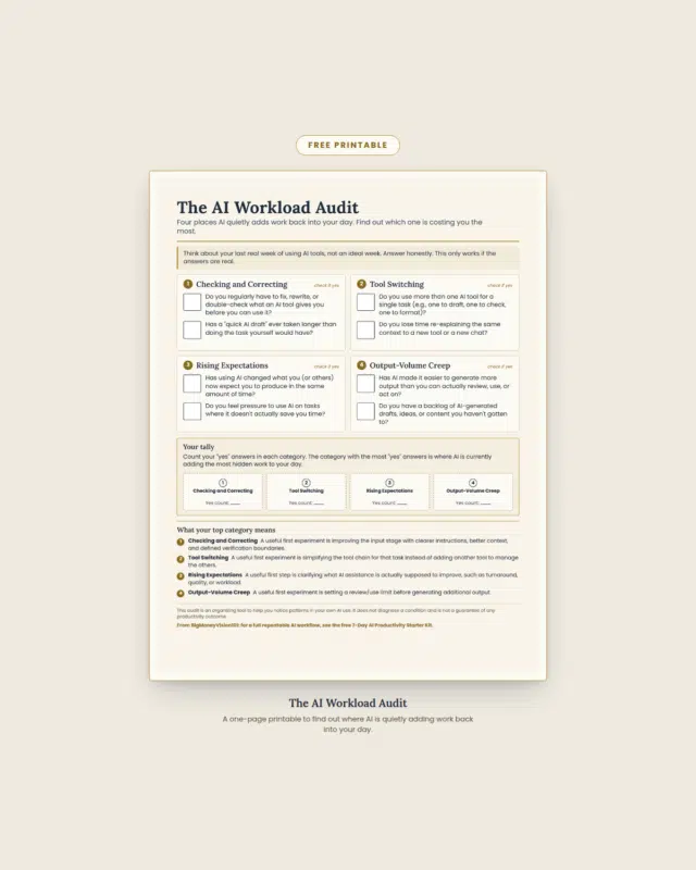The AI Workload Audit free printable preview