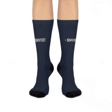 BMV101 Quiet System Mark Crew Socks - Navy